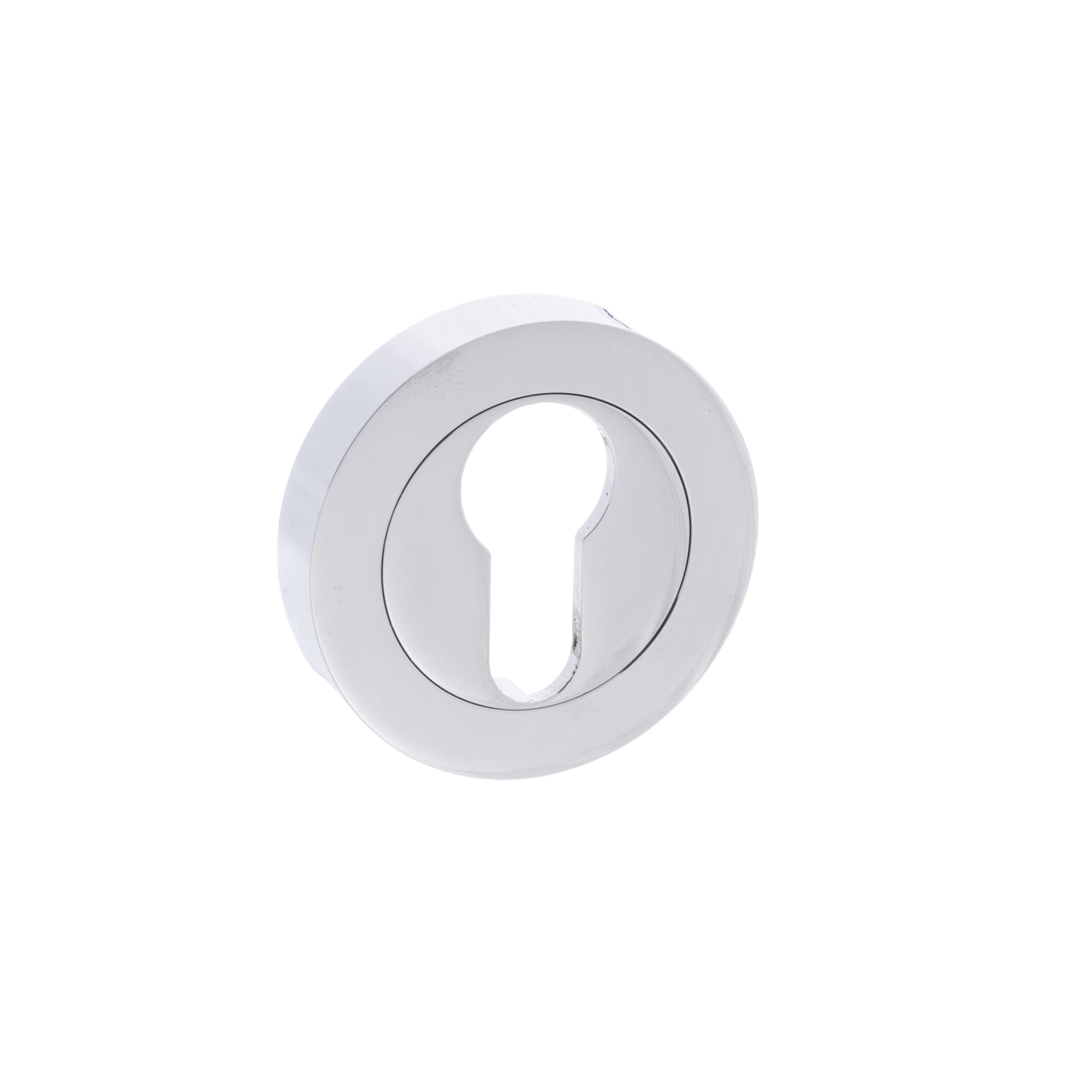 STATUS Euro Escutcheons on Round Rose - Polished Chrome