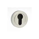 STATUS Euro Escutcheons on Round Rose - Satin Chrome