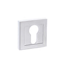 STATUS Euro Escutcheons on Square Rose - Polished Chrome