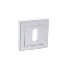 STATUS Key Escutcheons on Square Rose - Polished Chrome