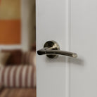 STATUS Indiana Lever Door Handle on Round Rose