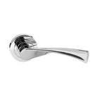 STATUS Colorado Lever Door Handle on Round Rose - Polished Chrome