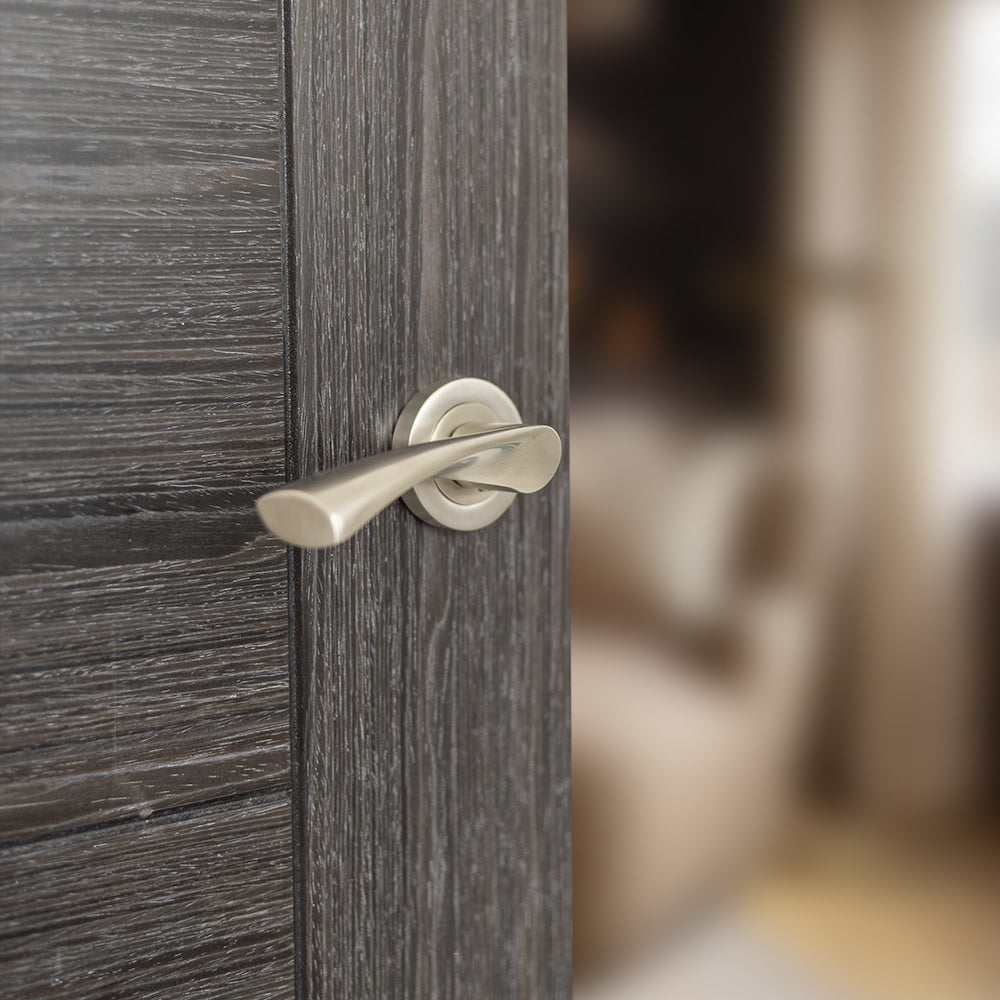 STATUS Colorado Lever Door Handle on Round Rose