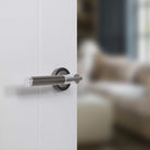 STATUS Dakota Lever Door Handle on Round Rose - Black Nickel/