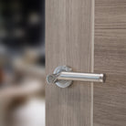 STATUS Hawaii Lever Door Handle on Round Rose - Satin Chrome/
