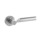 STATUS Hawaii Lever Door Handle on Round Rose - Satin Chrome/Polished Chrome