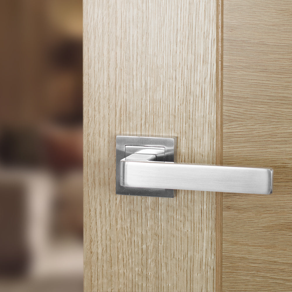 STATUS Montana Lever Door Handle on S4 Square Rose