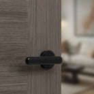 STATUS Carolina Lever Door Handle on Round Rose