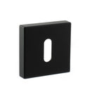 STATUS Key Escutcheons on S4 Square Rose - Matt Black
