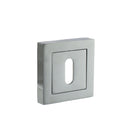 STATUS Key Escutcheons on S4 Square Rose - Polished Chrome