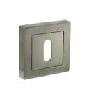 STATUS Key Escutcheons on S4 Square Rose - Satin Nickel
