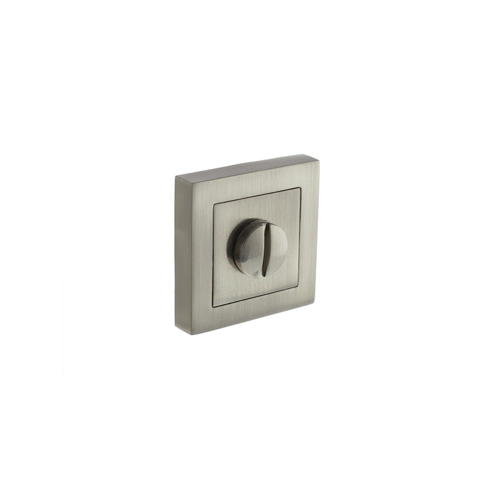STATUS WC Turn and Release on S4 Square Rose - Satin Nickel