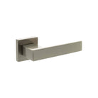Senza Pari Panetti Lever Door Handle on Flush Square Rose - Satin Nickel