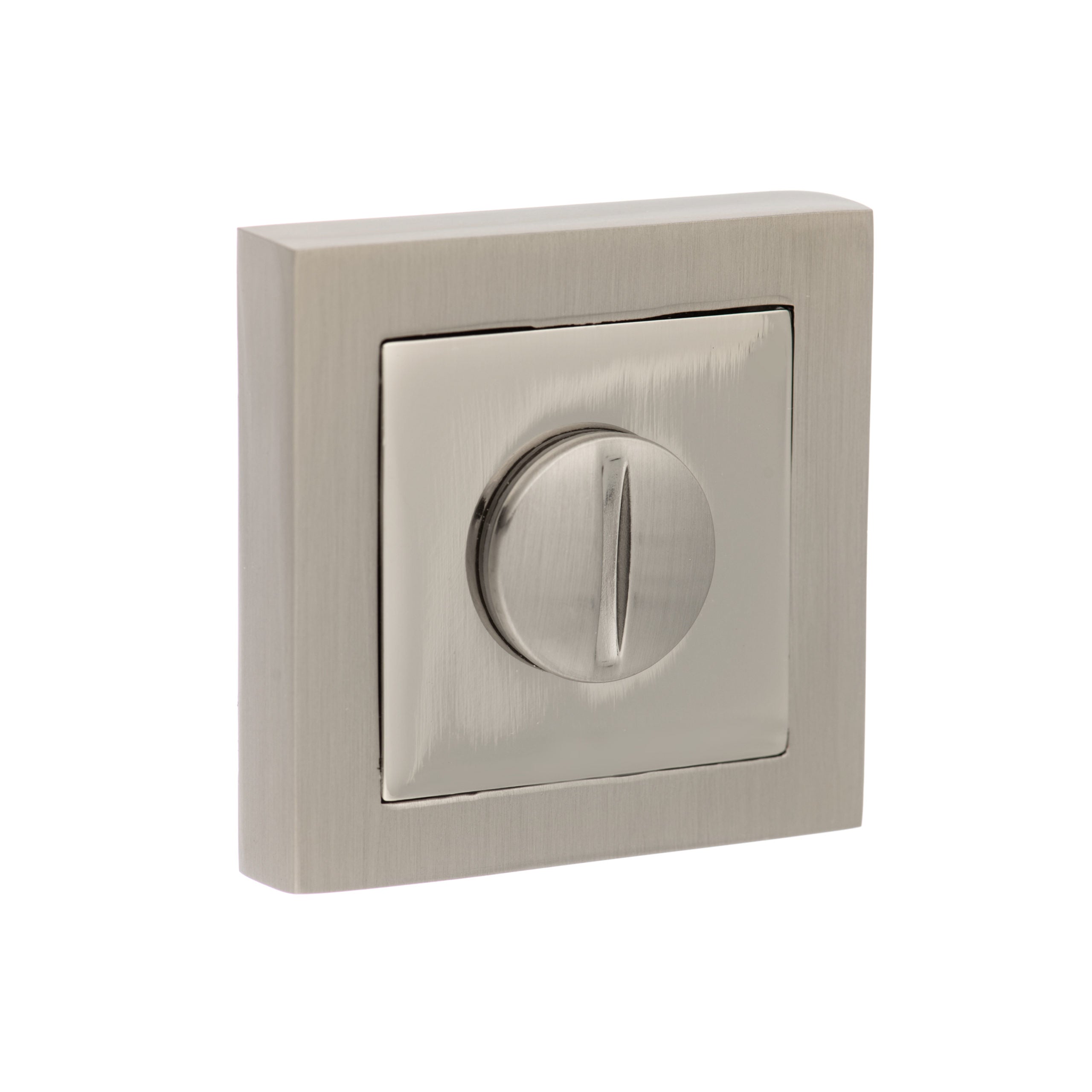 Senza Pari WC Turn and Release on Square Rose - Satin Nickel/