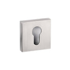 Senza Pari Euro Escutcheons on Minimal Square Rose - Satin Nickel