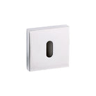 Senza Pari Key Escutcheons on Minimal Square Rose - Polished Chrome
