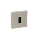 Senza Pari Key Escutcheons on Minimal Square Rose - Satin Nickel