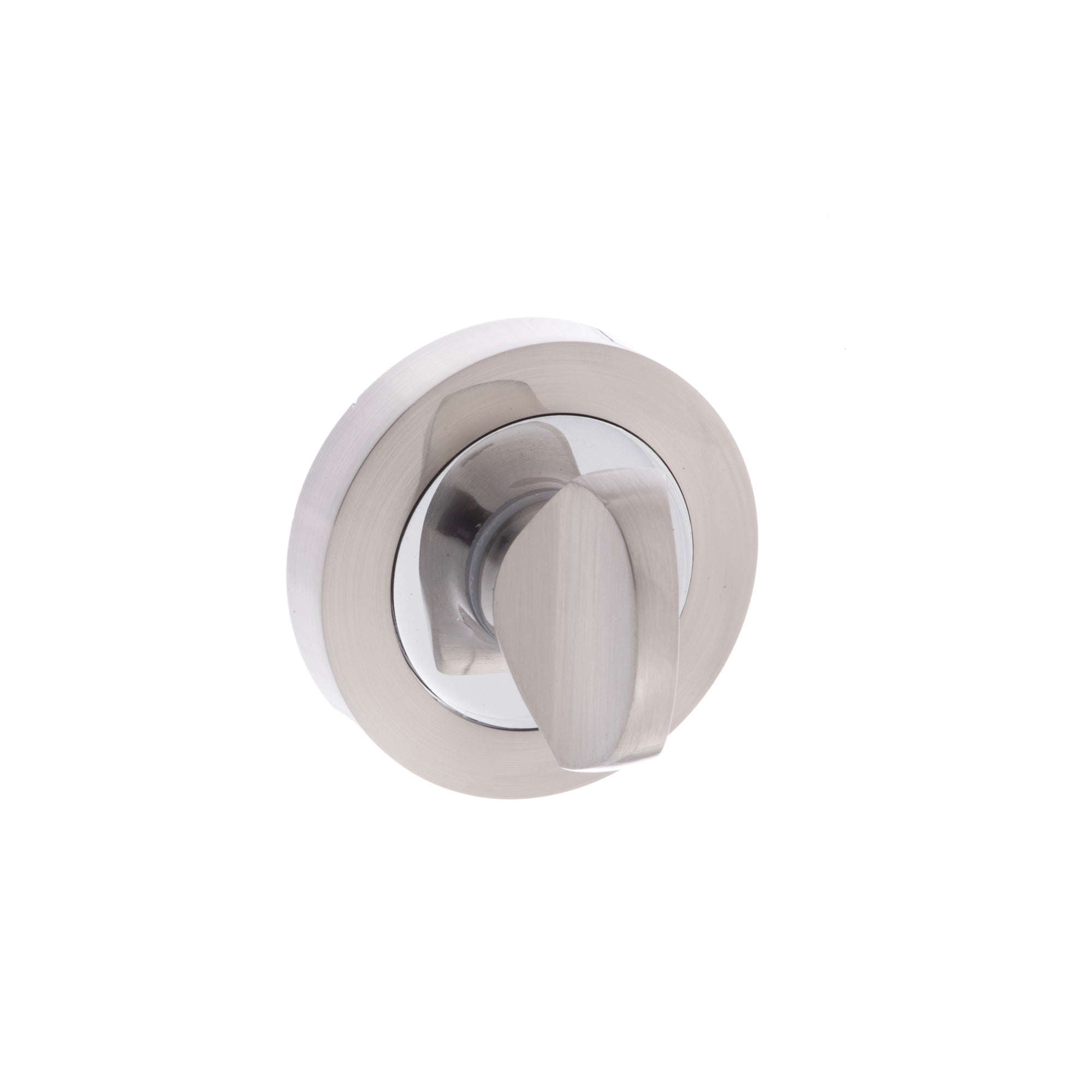 Senza Pari WC Turn and Release on Round Rose - Satin Nickel/Chrome Plate