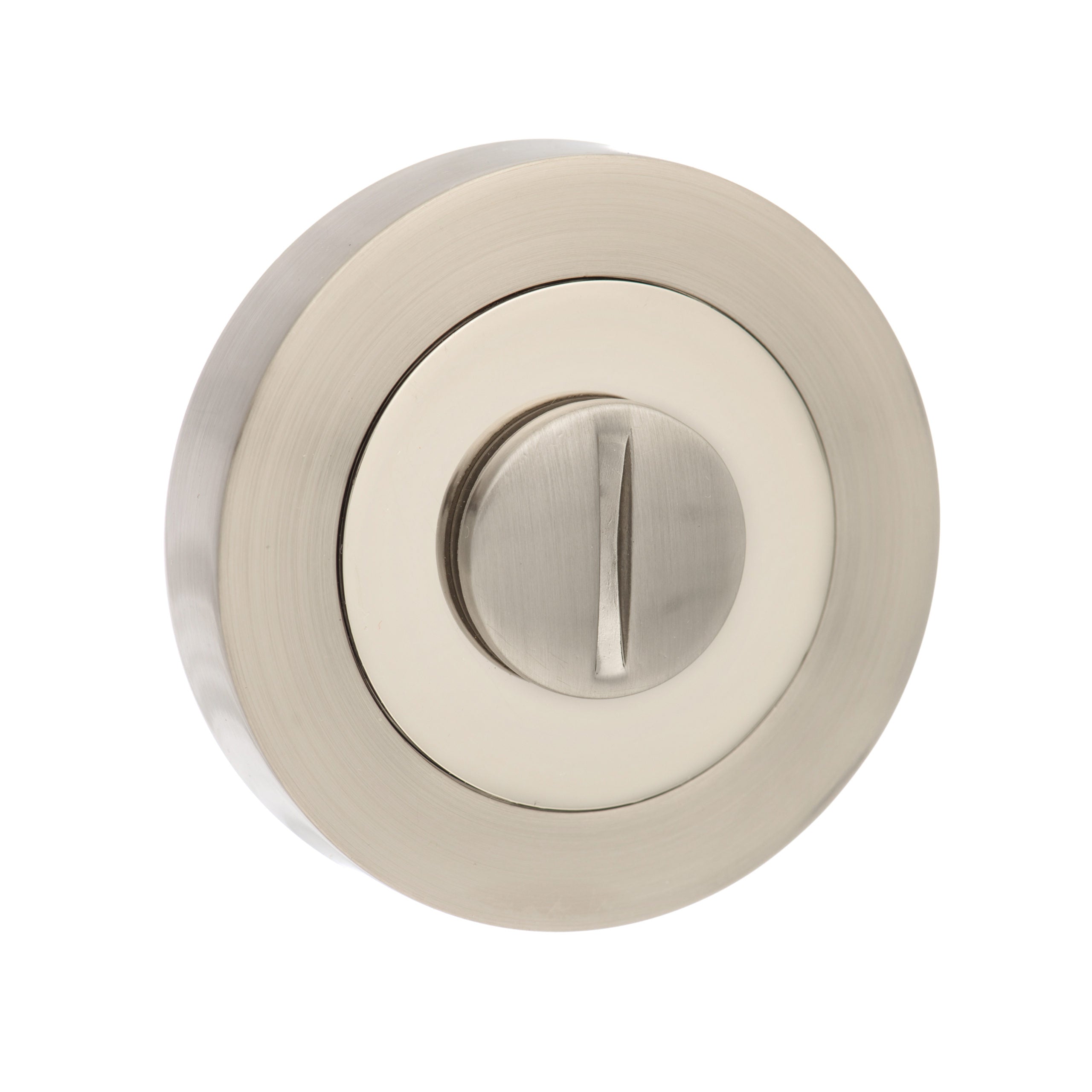 Senza Pari WC Turn and Release on Round Rose - Satin Nickel/