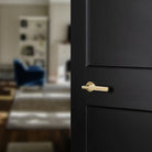 Senza Pari Rosarno Knurled Lever Door Handle on Minimal Round Rose