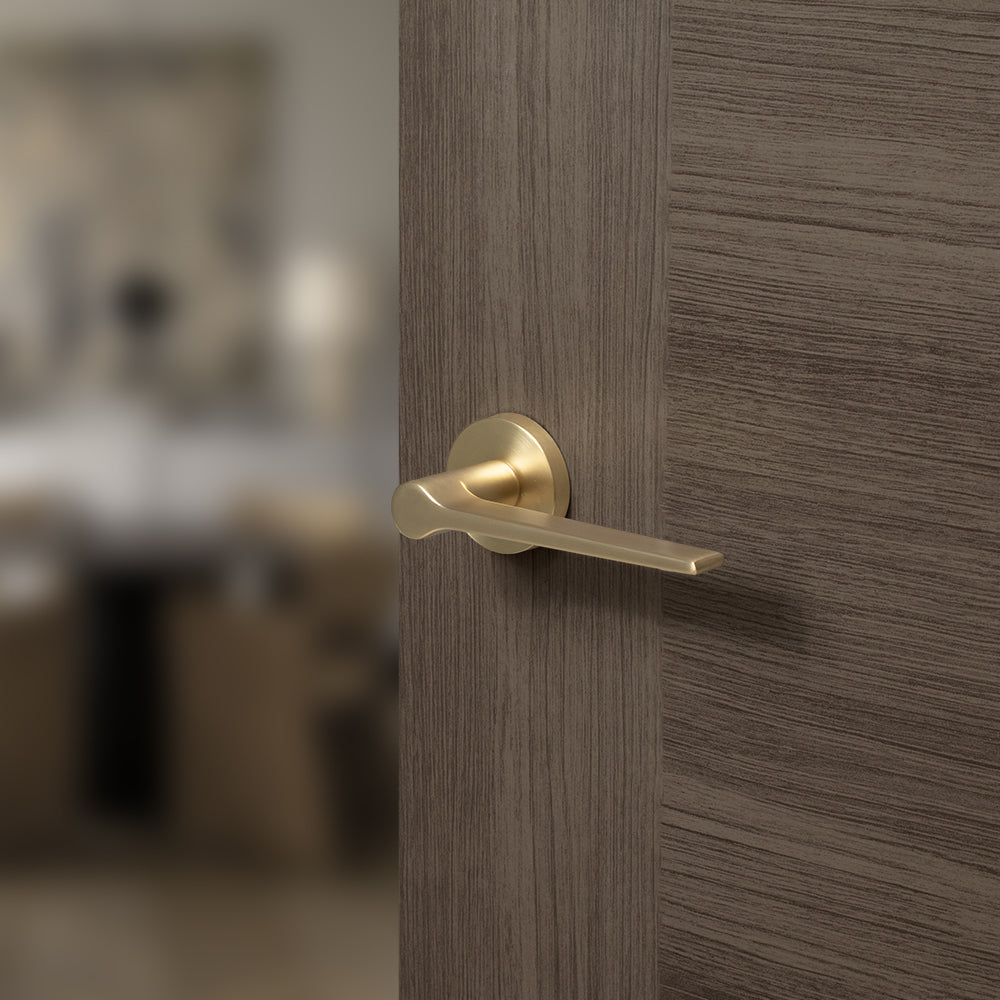 Senza Pari Laviano Lever Door Handle on Minimal Round Rose