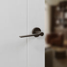 Senza Pari Laviano Lever Door Handle on Minimal Round Rose