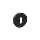 Senza Pari Key Escutcheons on Minimal Round Rose - Matt Black