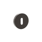 Senza Pari Key Escutcheons on Minimal Round Rose - Urban Dark Bronze