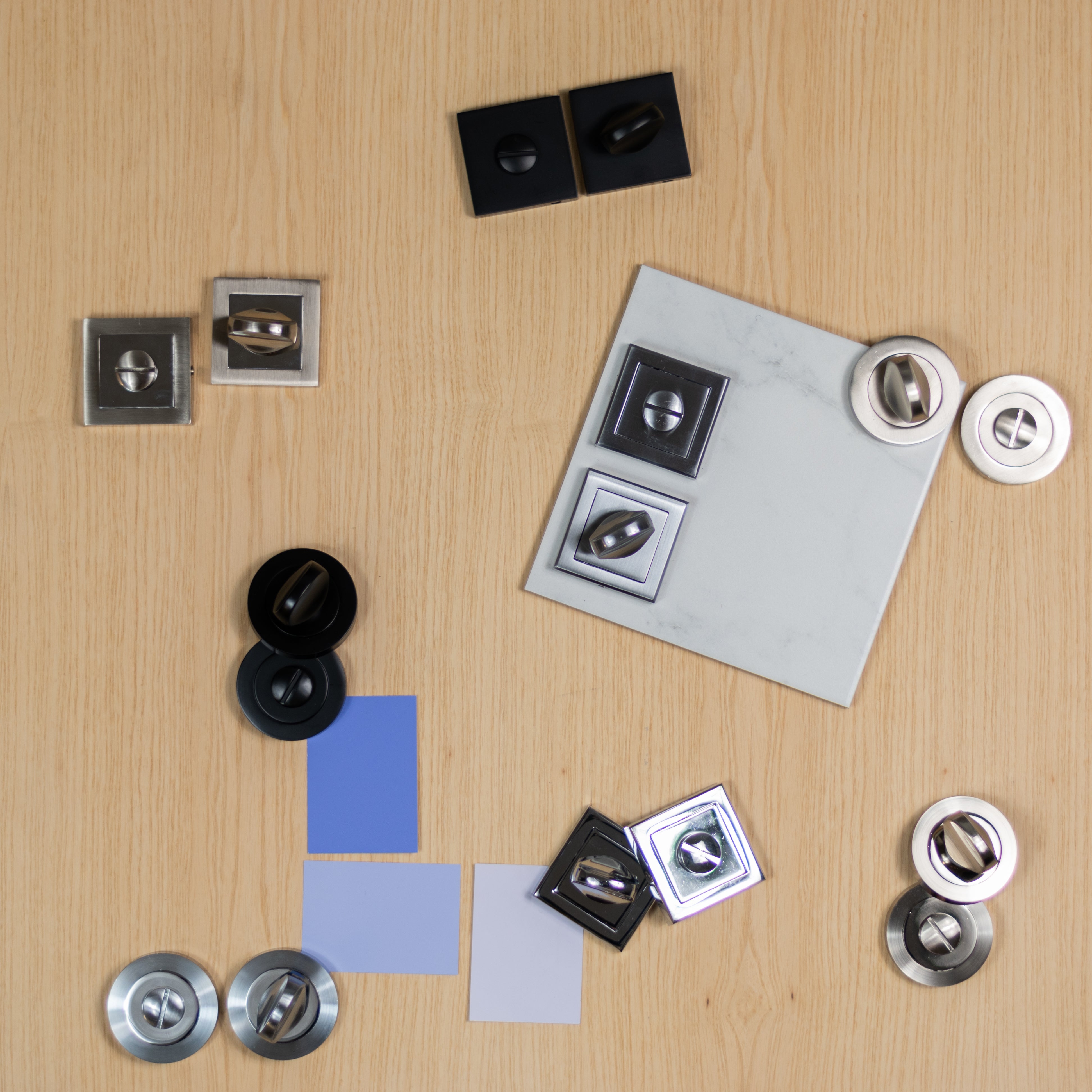 STATUS WC Turn and Release on S4 Square Rose - Satin Nickel/