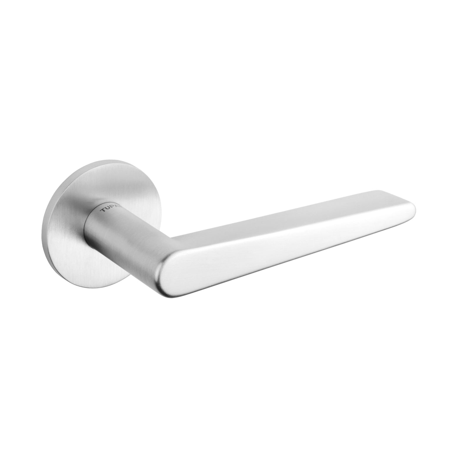 Tupai Rapido 5S Line Torrao Lever Door Handle on 5mm Slimline Round Rose - Satin Chrome