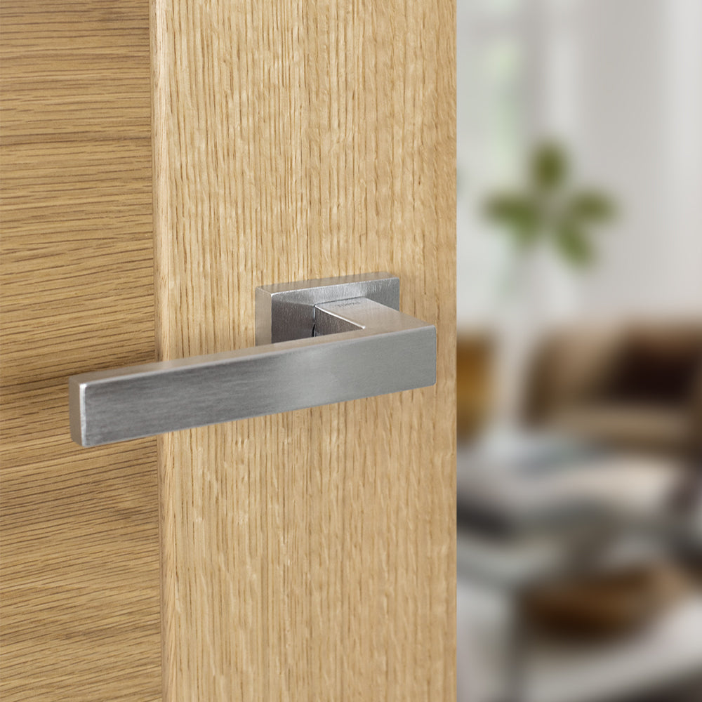 Tupai Rapido RetaLine Rillo Lever Door Handle on Long Rose
