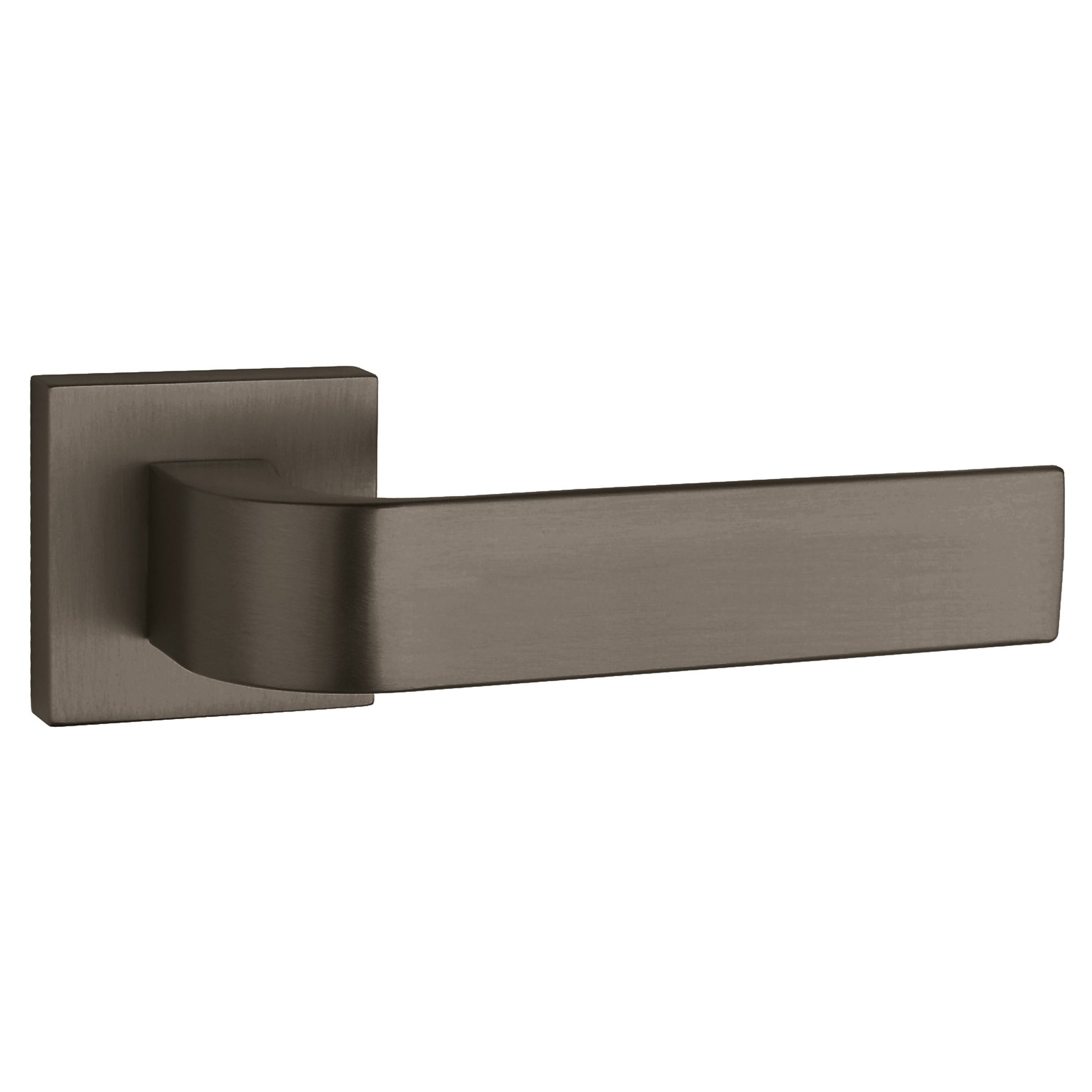 Tupai Rapido CurvaLine Turis Lever Door Handle on Square Rose - Titanium