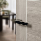 Tupai Rapido VersaLine Tobar Lever Door Handle on Long Rose - Pearl Black Decorative Plate