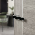 Tupai Rapido VersaLine Tobar Lever Door Handle on Long Rose - Pearl Black Decorative Plate