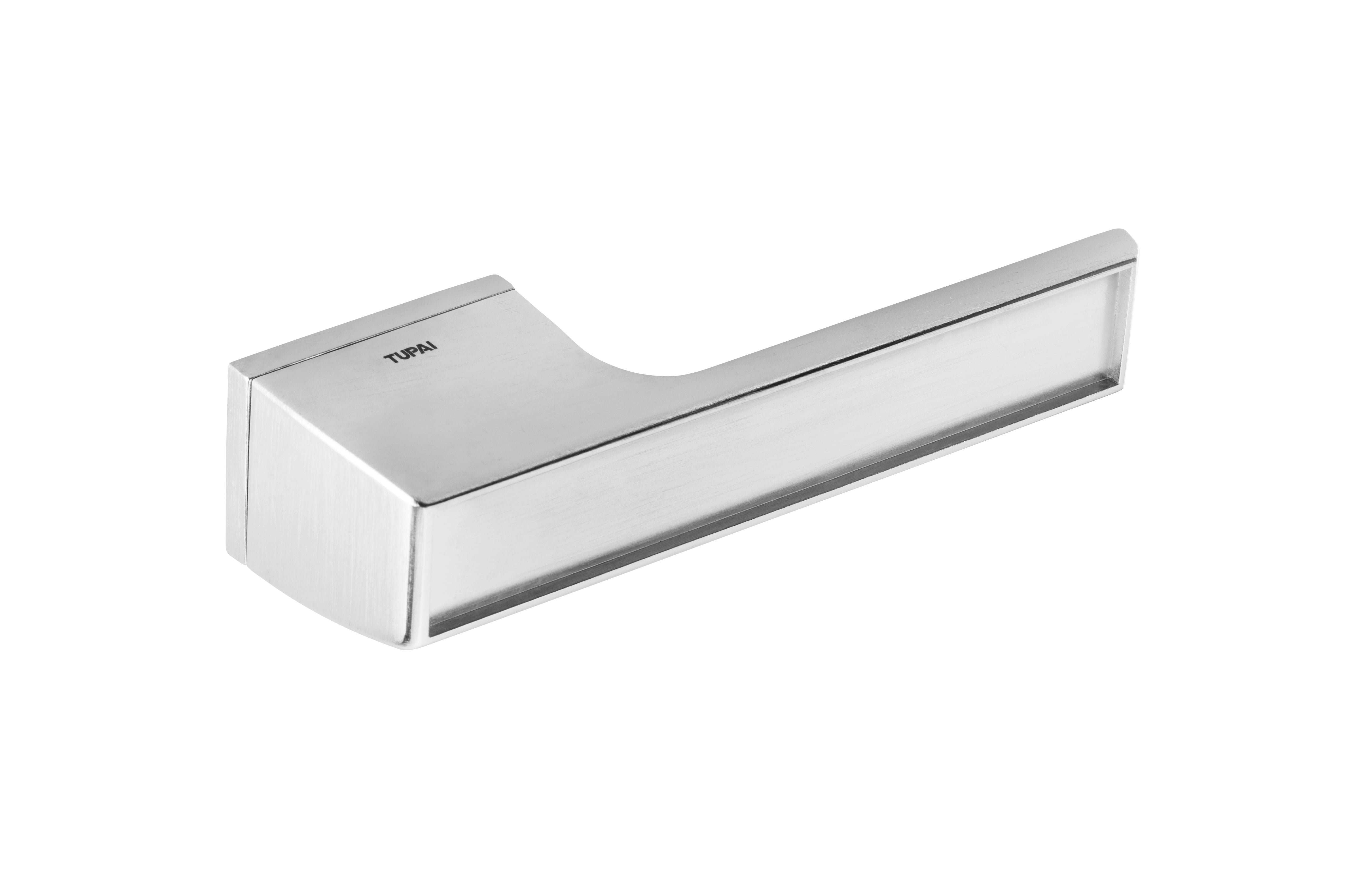 Tupai Rapido VersaLine Tobar Lever Door Handle on Long Rose - (Without Decorative Plate) - Satin Chrome