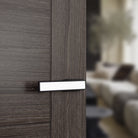 Tupai Rapido VersaLine Tobar Lever Door Handle on Long Rose - White Decorative Plate