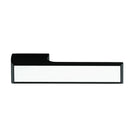 Tupai Rapido VersaLine Tobar Lever Door Handle on Long Rose - White Decorative Plate - Matt Black