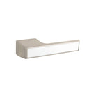 Tupai Rapido VersaLine Tobar Lever Door Handle on Long Rose - White Decorative Plate - Pearl Nickel