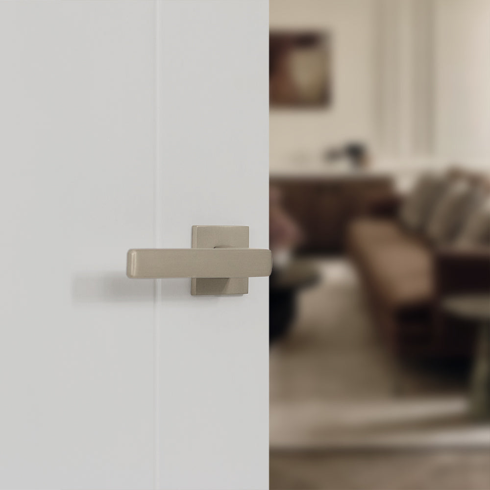 Tupai Rapido 5S Line Portel Lever Door Handle on 5mm Slimline Square Rose
