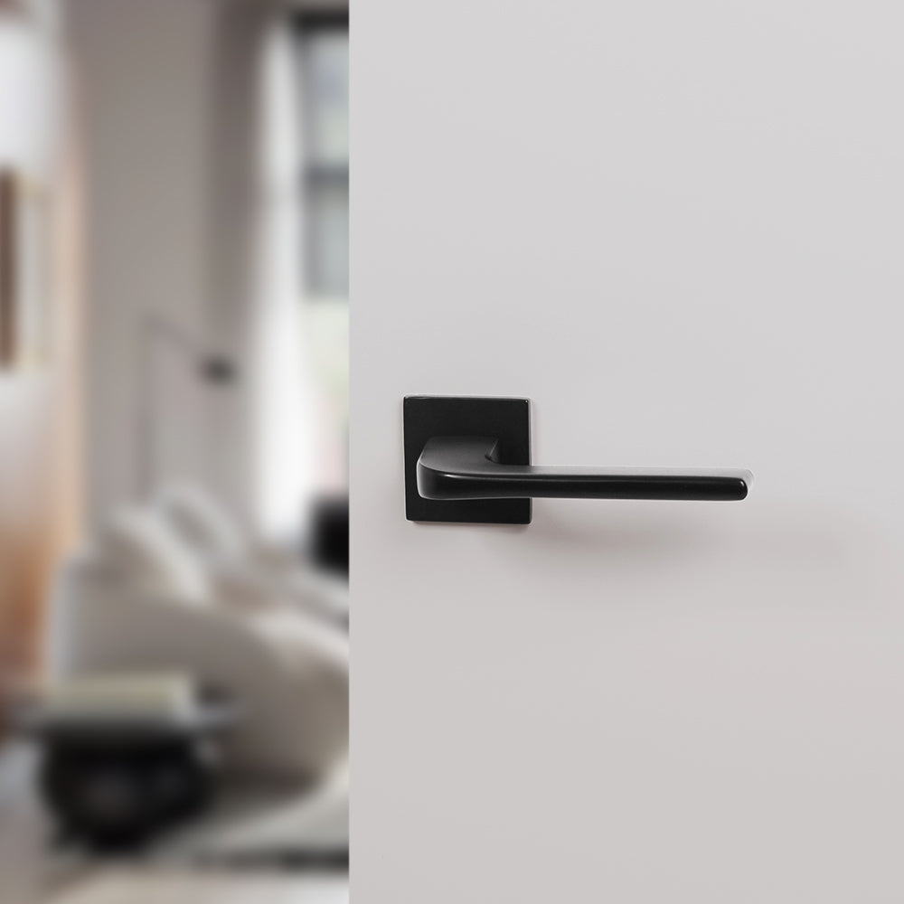 Tupai Rapido 5S Line Canha Lever Door Handle on 5mm Slimline Square Rose