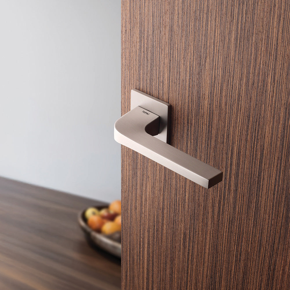 Tupai Rapido 5S Line Canha Lever Door Handle on 5mm Slimline Square Rose