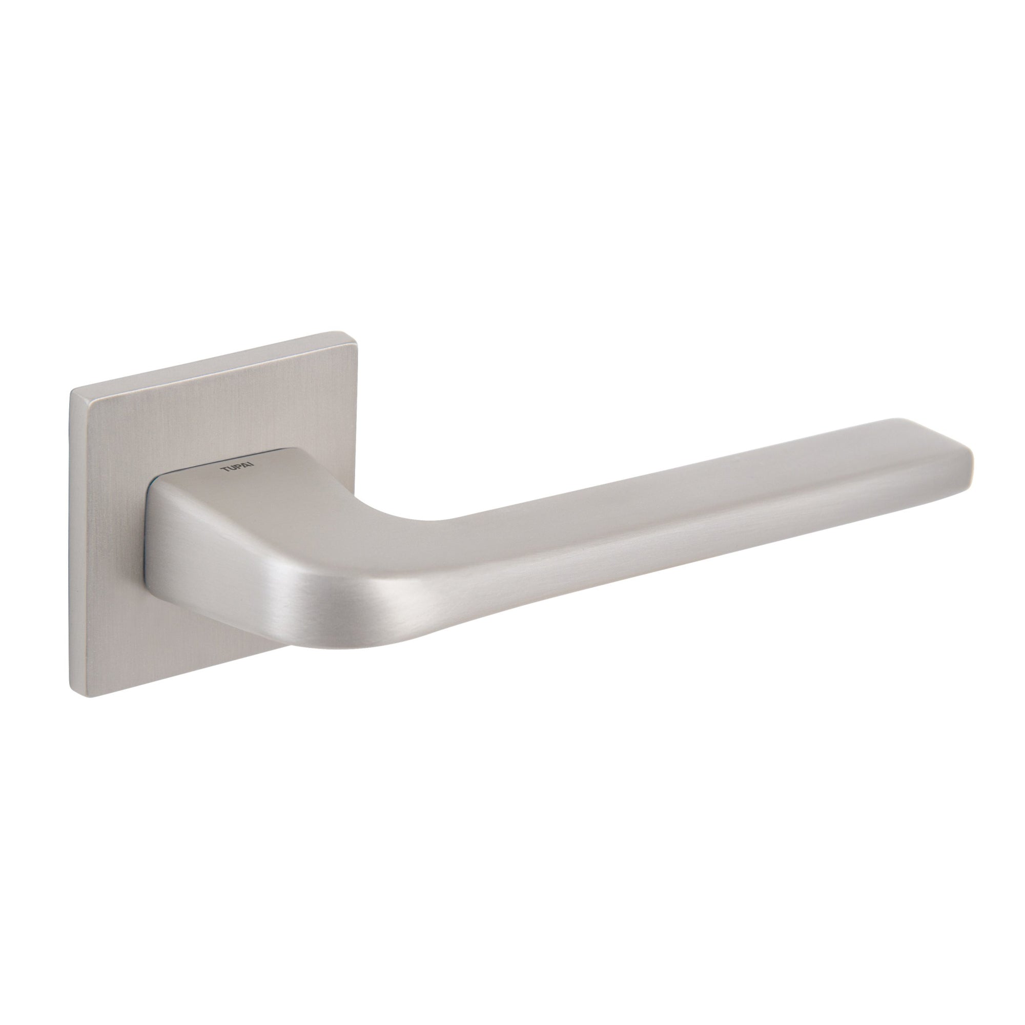 Tupai Rapido 5S Line Canha Lever Door Handle on 5mm Slimline Square Rose - Pearl Nickel