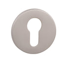 Tupai Rapido 5S Line Euro Escutcheons on 5mm Slimline Round Rose - Pearl Nickel