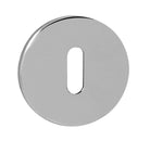 Tupai Rapido 5S Line Key Escutcheons on 5mm Slimline Round Rose - Bright Polished Chrome