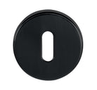 Tupai Rapido CurvaLine Key Escutcheons on Round Rose - Pearl Black