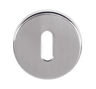 Tupai Rapido CurvaLine Key Escutcheons on Round Rose - Bright Polished Chrome