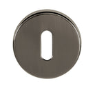 Tupai Rapido CurvaLine Key Escutcheons on Round Rose - Titanium