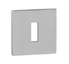 Tupai Rapido 5S Line Key Escutcheons on 5mm Slimline Square Rose - Bright Polished Chrome