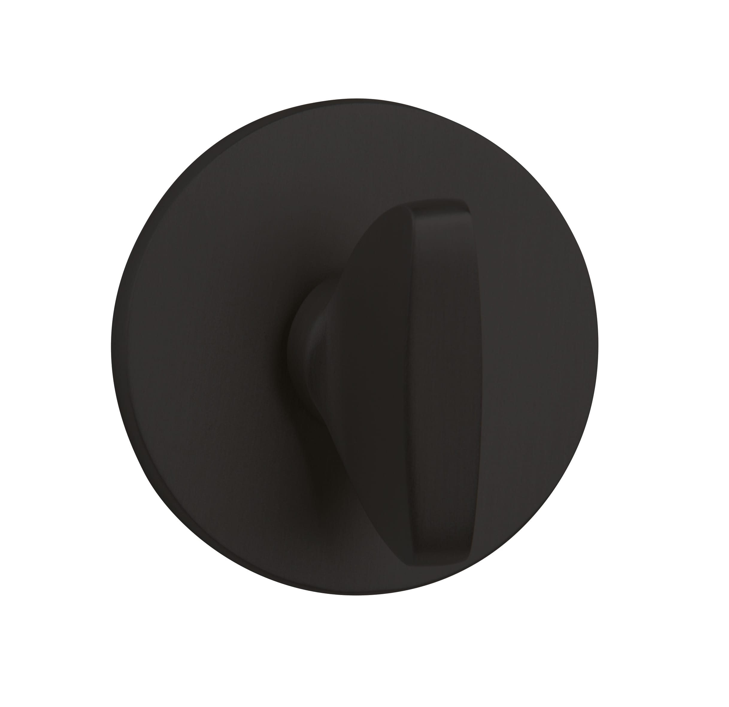 Tupai Rapido 5S Line WC Turn on 5mm Slimline Round Rose (bolt through fixing only) - Pearl Black