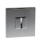 Tupai Rapido 5S Line WC Turn on 5mm Slimline Square Rose (bolt through fixing only) - Bright